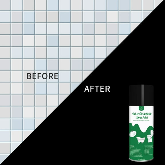 2 Pcs Black Tub and Tile Spray Paint - Water-Based Low Odor Bathtub Refinishing Paint with Porcelain-Like Finish for Bathtubs, Countertops, Tiles & Ceramics