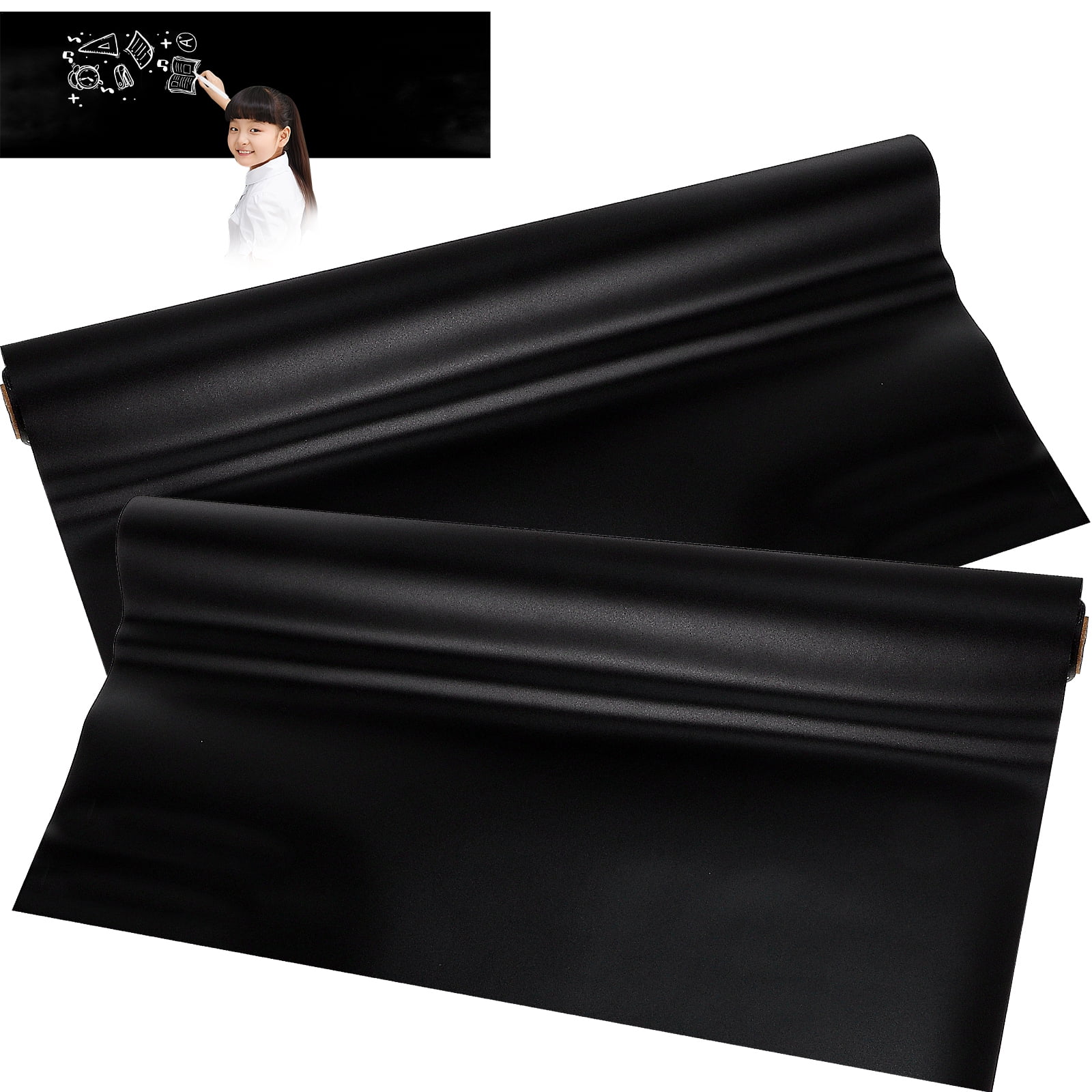 2 Pcs Blackboard Stickers Removable Adhesive Chalkboard Roll Stickers