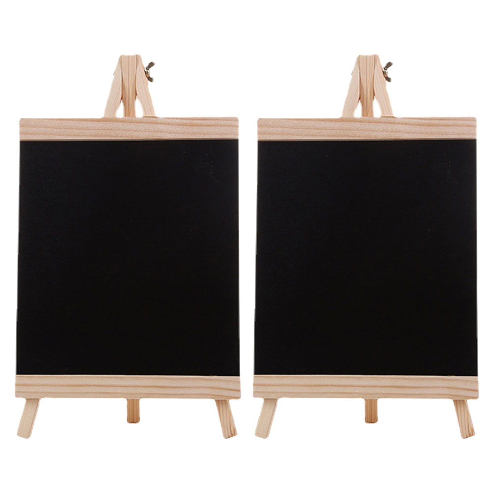 2 Pcs Blackboard Wood Chalkboard Sign Acrylic Wedding Signs Food Labels for Party Buffet Desktop