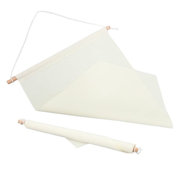 WRITWAA 2Pcs Garden Flag Yard Banner Beige Canvas Weatherproof Decorative Wall Banner Hanging Outdoor Events