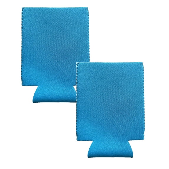 2 Pcs Blank Can Cooler Sleeve Foam Collapsible Cooler Can Cover Insulated Can Cooler Beer Cover & Soda Can Cover Cooler Can Covers for Vinyl Projects Wedding Favors & Gifts, 4.92x3.93 Inch, Sky Blue