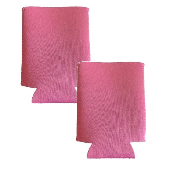 2 Pcs Blank Can Cooler Sleeve Foam Collapsible Cooler Can Cover Insulated Can Cooler Beer Cover & Soda Can Cover Cooler Can Covers for Vinyl Projects Wedding Favors & Gifts, 4.92x3.93 Inch, Pink