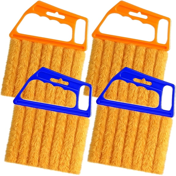 2 Pcs Blind Cleaner Duster Tool,Blind Dusters for Cleaning,Cleaning Brush,7 Finger Dusting Cleaner Tool for Window & Air Conditioner,Window Blinds Cleaner Microfiber Washable