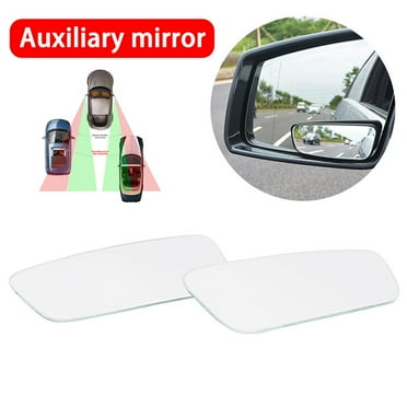 Car Mirror AutoE 2 PCS Wide Angle Convex Car Truck Auto Blind Spot Round Stick-On Side View Rearview Mirror (3.75 Inch Wireless Apple Carplay Adapter