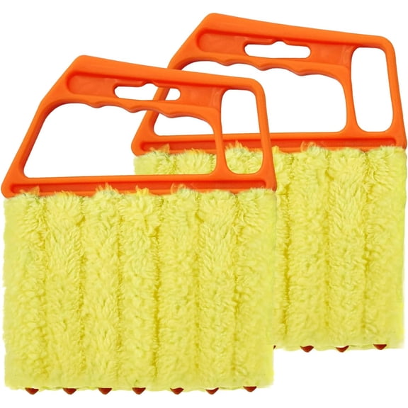 2 Pcs Blinds Cleaner Duster Tool 7 Finger Microfiber Washable Blind Cleaner Mini Window Dusters for Cleaning Dust Remova for Window Air Conditioner Vent Fans Venetian Shades Wood Blinds Dust Dirt