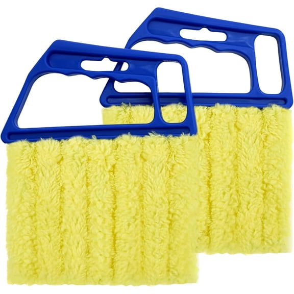 2 Pcs Blinds Cleaner Duster Tool 7 Finger Microfiber Washable Blind Cleaner Mini Window Dusters for Cleaning Dust Remova for Window Air Conditioner Vent Fans Venetian Shades Wood Blinds Dust Dirt