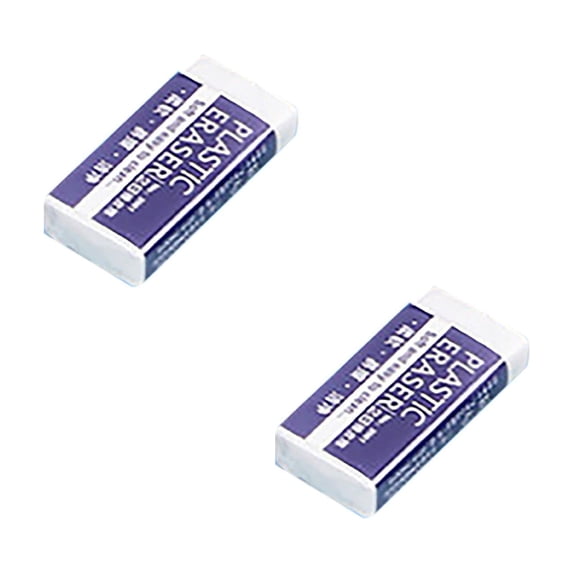 2 Pcs Block Eraser Small White, Rubbers Erasers for Adults, Soft Art Erasers for Writing Drawing, 1.5 x 0.78 x 0.3 Inch