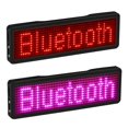 2 Pcs Bluetooth LED Name Badge Rechargeable Light Sign DIY Programmable