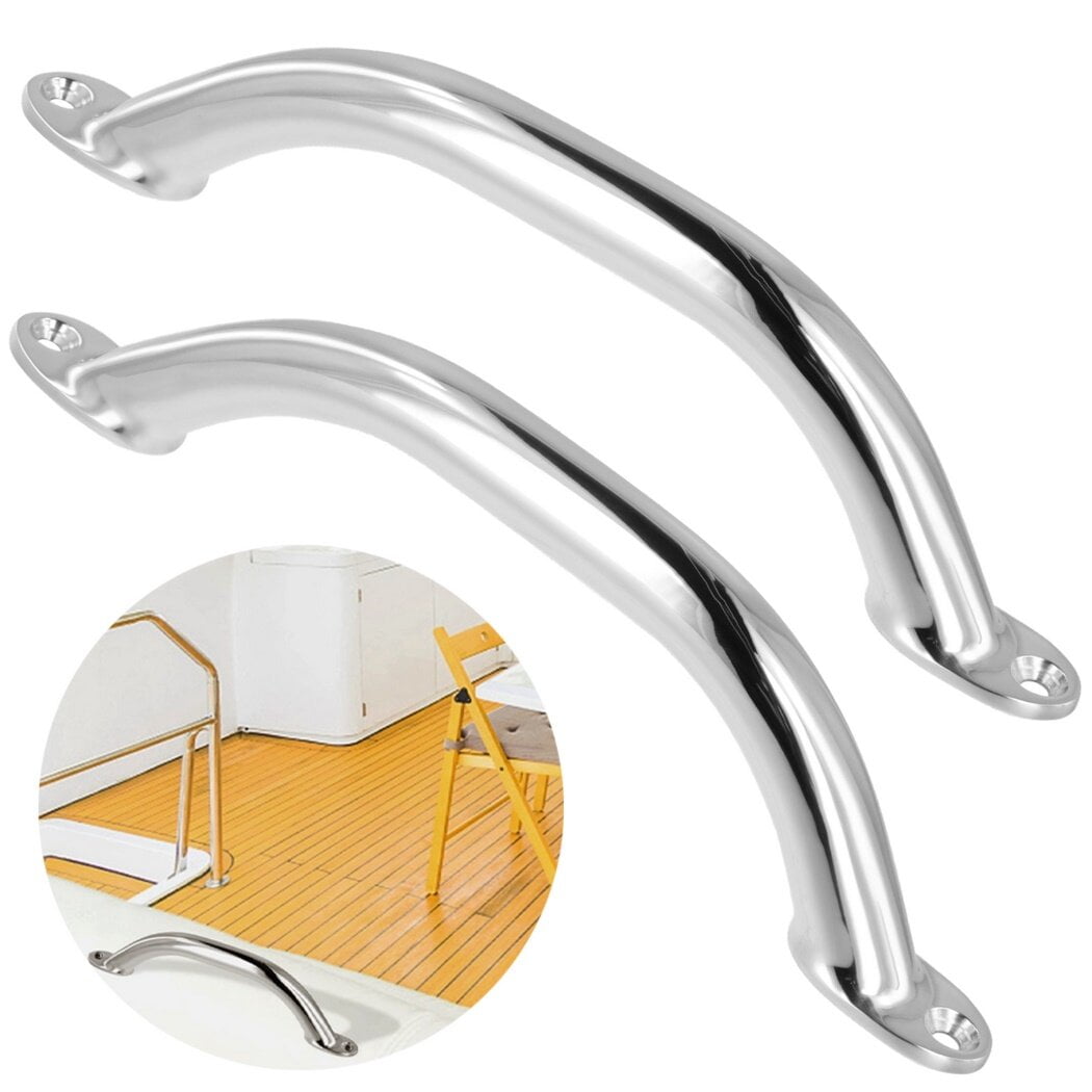 2 Pcs Boat Grab Handles, 9-Inch Stainless Steel Boat Handrails ...