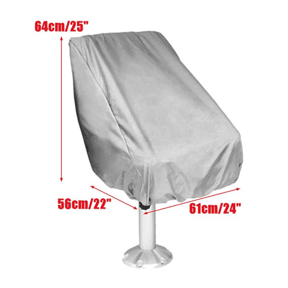 Boat Seat Covers 2-Pack, Universal 25x22x24 Inch Waterproof 600D Oxford Covers with UV Protection