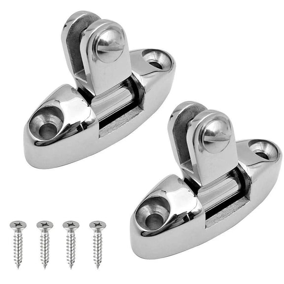 2 Pcs Boat Top Bimini Deck Hinge Swivel Side Mount 316 Stainless Steel with R...