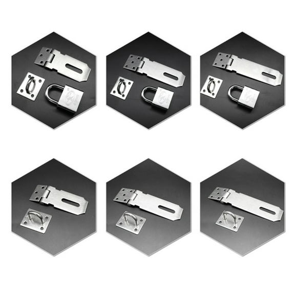 2-Pack Bolt Lock Door Latch Cabinet Locks with Padlock for Gate Security and Home Safety