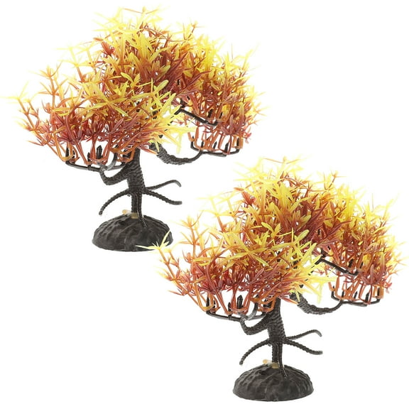 2 Pcs Bonsai Soil Aquarium Landscaping Plant Decoration Fish Tank