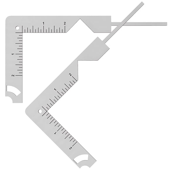 2 Pcs Book Cover Guide, Stainless Steel Right Angle Tool, 7.7 x 4 In for DIY Crafting, Accurate Measuring, Corner Rounder