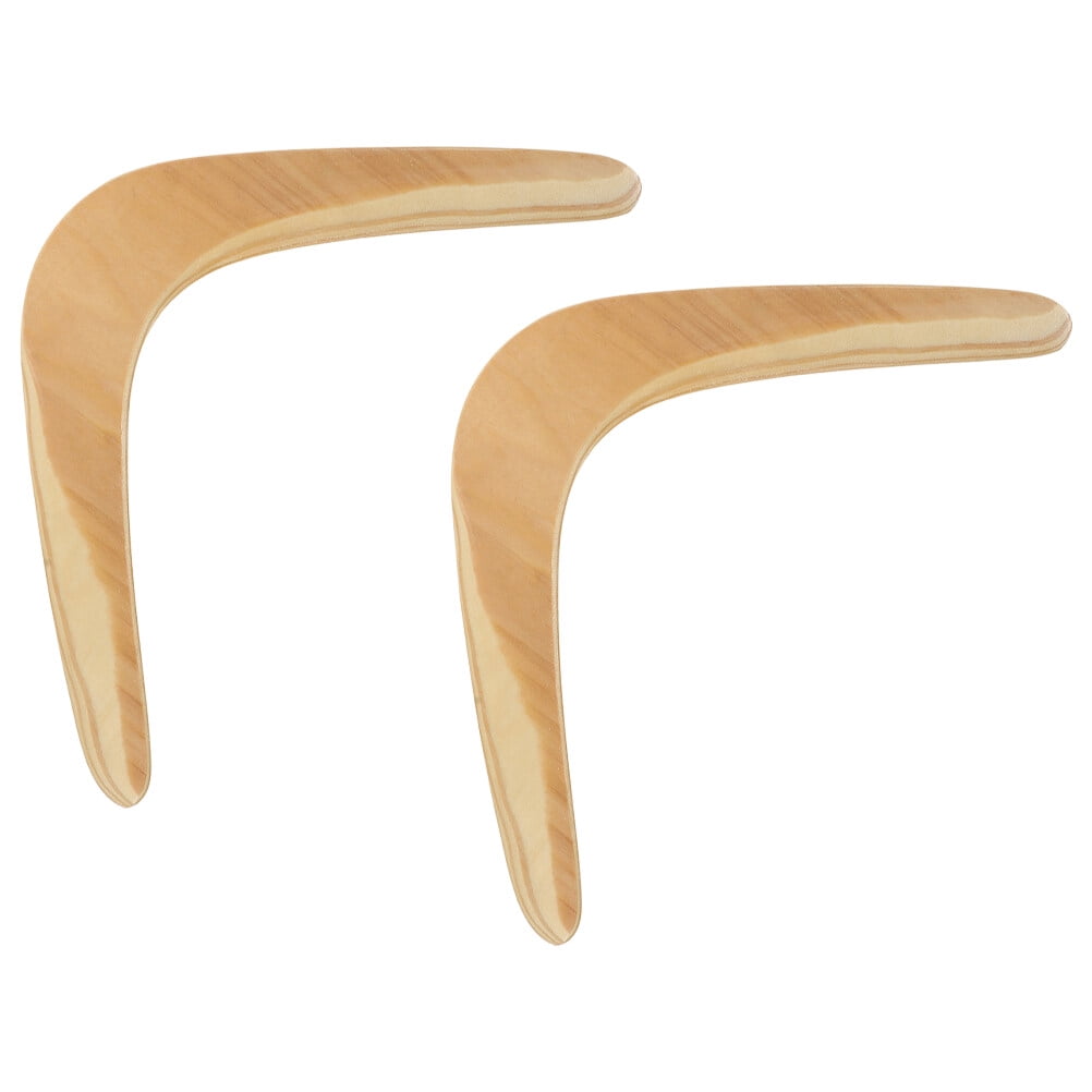 2 Pcs Boomerang Childrens Toys Flying Disc Plaything Returning Boomerangs Ball Kids Wooden