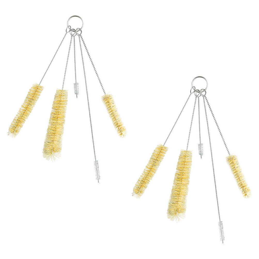 2 Pcs Bottle Cleaner Glass Cup Cleaning Tool Milk Bottles Spout Brush