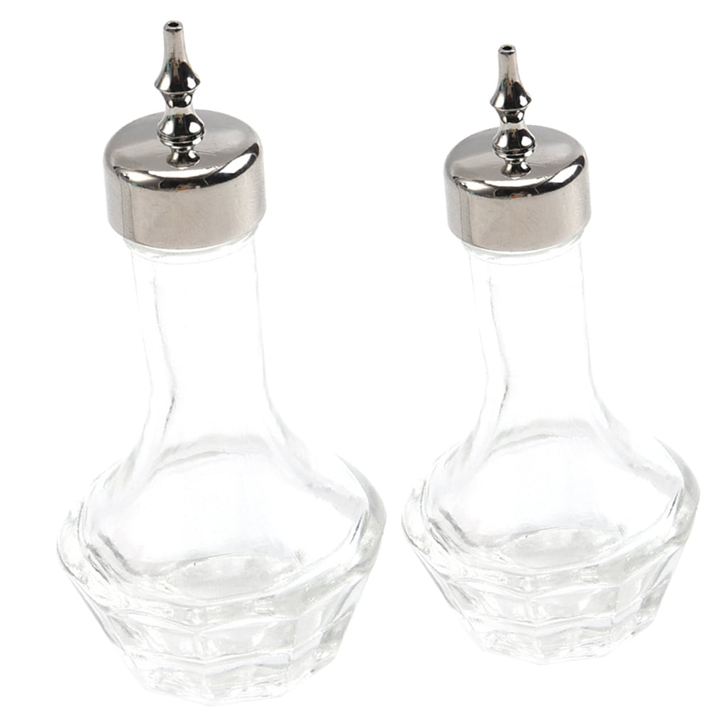 2 Pcs Bottle of Bitters Decor Bitter Bottles Whiskey Beer up Glass