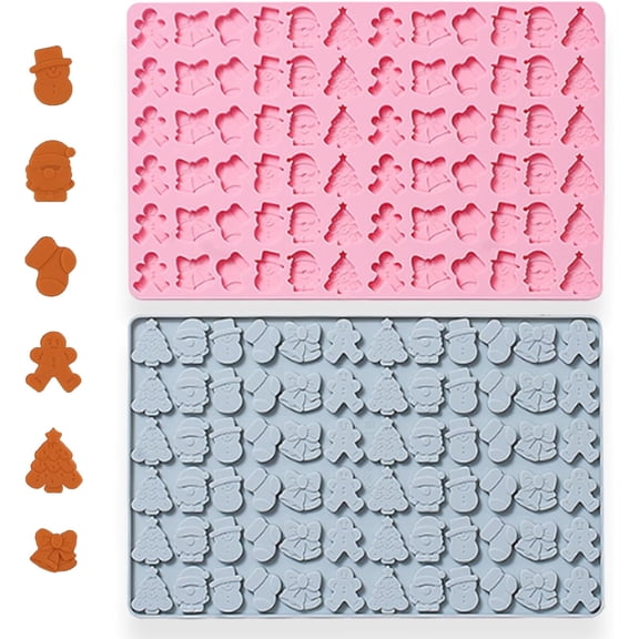 2 Pcs Bow Silicone Chocolate Molds, 36-Cavity Mini Bow Shape Candy Molds Tray for Cake, Pudding, Jelly, Ice Cube, Biscuits and Cake Decorating, DIY Crafts