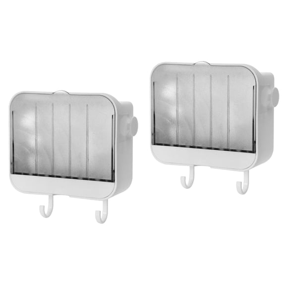 2 Pcs Bowl Soap Dish with Lid High-quality Lightweight Container Travel