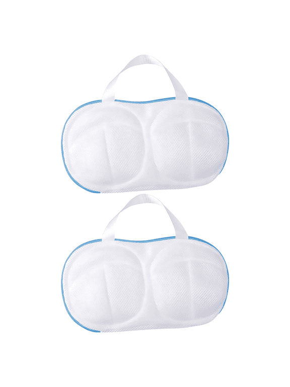 2 Pcs Bra Washing Bags 11.8 in x 7.9 in / 30 x 20 cm, 3D Lingerie Wash Bags for Washing Machine, Coarse Mesh Laundry Bags for Underwear