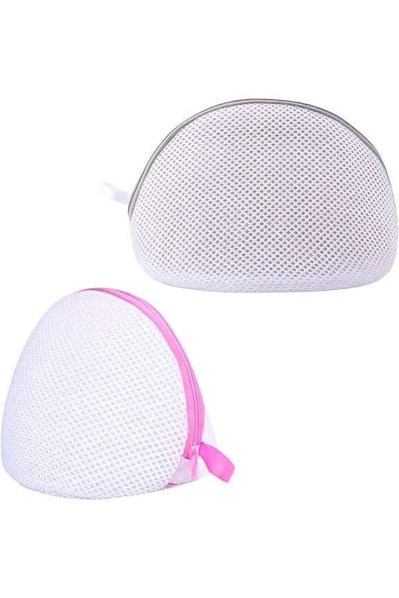 2 Pcs Bra Washing Machine Bag, Zippered Mesh Laundry Bags for Machine Wash, Shape-Safe Protects Suitable for Maintaining The Shape of Bras, Cleaning Bras Underwear, Socks Wash Bags