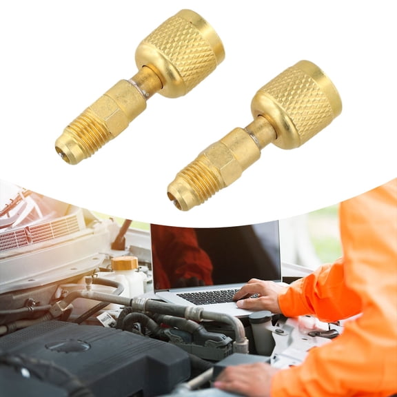 2 Pcs Brass Heavy Duty Hvac Quick Connect Adapter For R32 R454B 1/4 To 1/4Inch