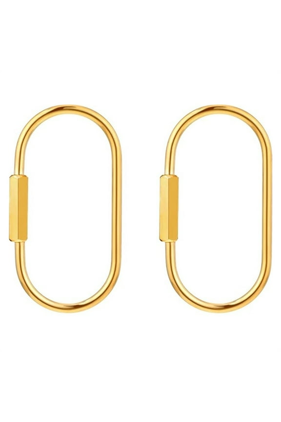 2 Pcs Brass Key Ring,Gold Screw Lock Keychain,Screw Lock Clip Key Ring Chain,Heavy Duty Car Key Organizer,Durable Keychain Holder for Men Women