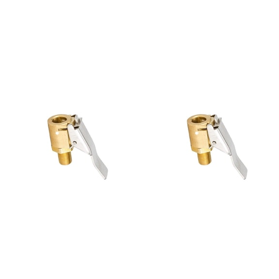 2 Pcs Brass Locking Tire Air Chuck, Tire Inflator Hose Adapter for Twist On Connection Convert to Lock On, No Air Leakage Air Compressor Pump Clip On Tire Chucks, Tire Nozzle with Tire Valve
