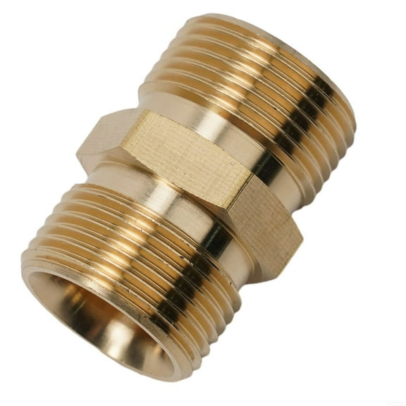 2 Pcs Brass Pressure Washer Hose Extension Adapter M22 Metric Male to Male Tool