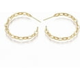 thumbnail image 1 of 2 Pcs Brass Stud Earrings Half Hoop Earrings Real 18K Gold Plated Jewelry Making Earrings for Women Birthday Festival Elegant Gifts Personalized Jewelry 34x34x3.5mm Pin: 0.7mm Making DIY, 1 of 1