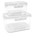 thumbnail image 1 of 2 Pcs Bread Box Airtight for Kitchen Countertop Time Recording Airtight Bread Box with Lid Portable Food Storage Container for Toast Bagel Donut and Cookies, 1 of 9