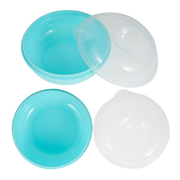 2 Pcs Bread Storage Box Food Containers with Lids Doughnut Keeper Sandwich Containers Bagel Keeper