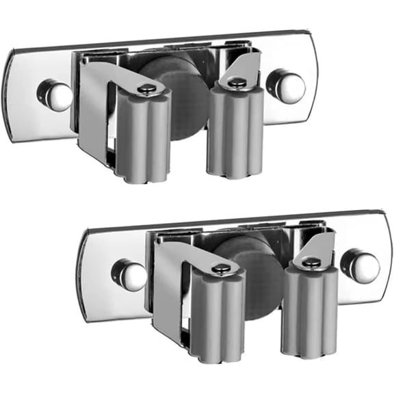 2 Pcs Broom Holder Mop Holder Brush Holders Mop and Broom Holder Wall Mount Home Gadgets for Kitchen Bathroom Closet Garage Office Garden