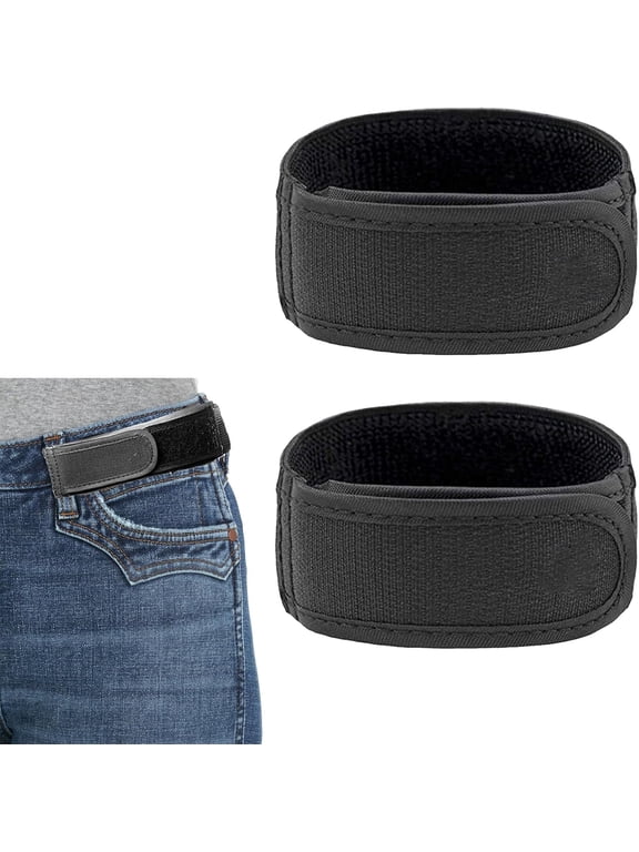 2 Pcs No Buckle Belt, Lazy Adjustable Belt,Adjustable Invisible Side Belts,No Buckle Elastic Belt,No Buckle Belts For Men For Walking,Work,Home,Traveling,Jeans Pants,Convenience Belt(Black)