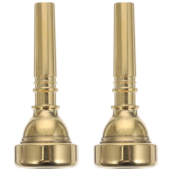 2 Pcs Golden Bugle Mouthpieces for Clarinet and Trumpet Portable Instrument Parts Set