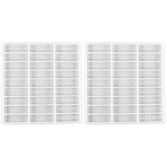LITINKIMI DIY Word Plate Silicone for Building White 2Pcs