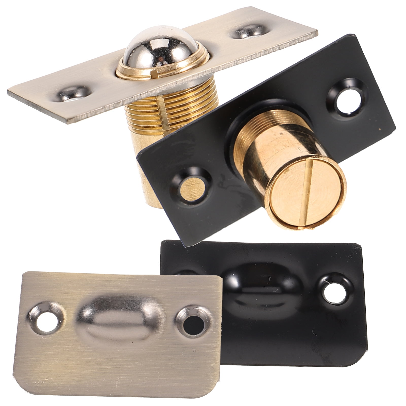 2 Pcs Bumper Lock Stainless Steel Door Furniture Ball Catch Replacement