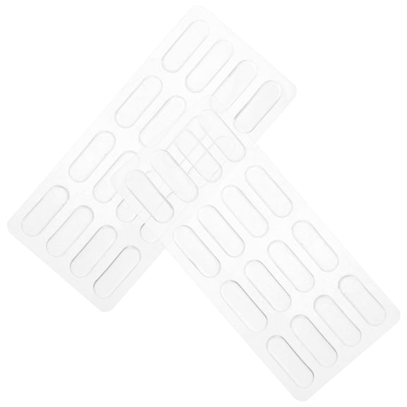 2 Pack Clear Rubber Bumper Strips for Cabinet Doors, Furniture, Chairs, Walls, Drawers - Self Adhesive Protective Pads