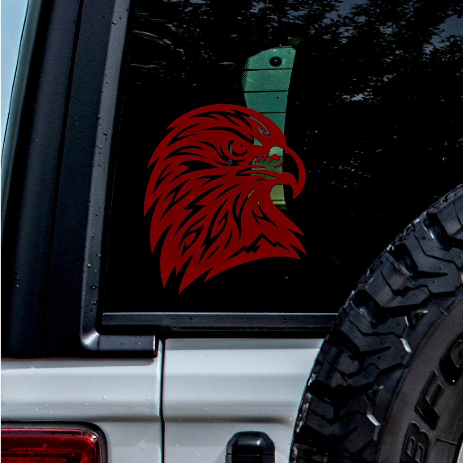 (2 Pcs Burgundy, 11'' x 12.8'') - Vinyl Sticker Decal - 