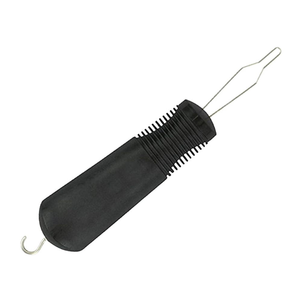 2 Pcs Button Assist Device Dressing Aids Zipper Puller Extender Black