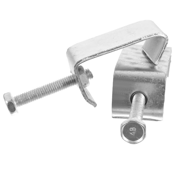 2 Pcs C-shaped Steel Clip Flange Heavy Pipe Clamps Woodworking