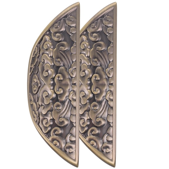 Vintage Antique Drawer Handles for Furniture Decor Zinc Alloy Dark Brown 2 Pieces