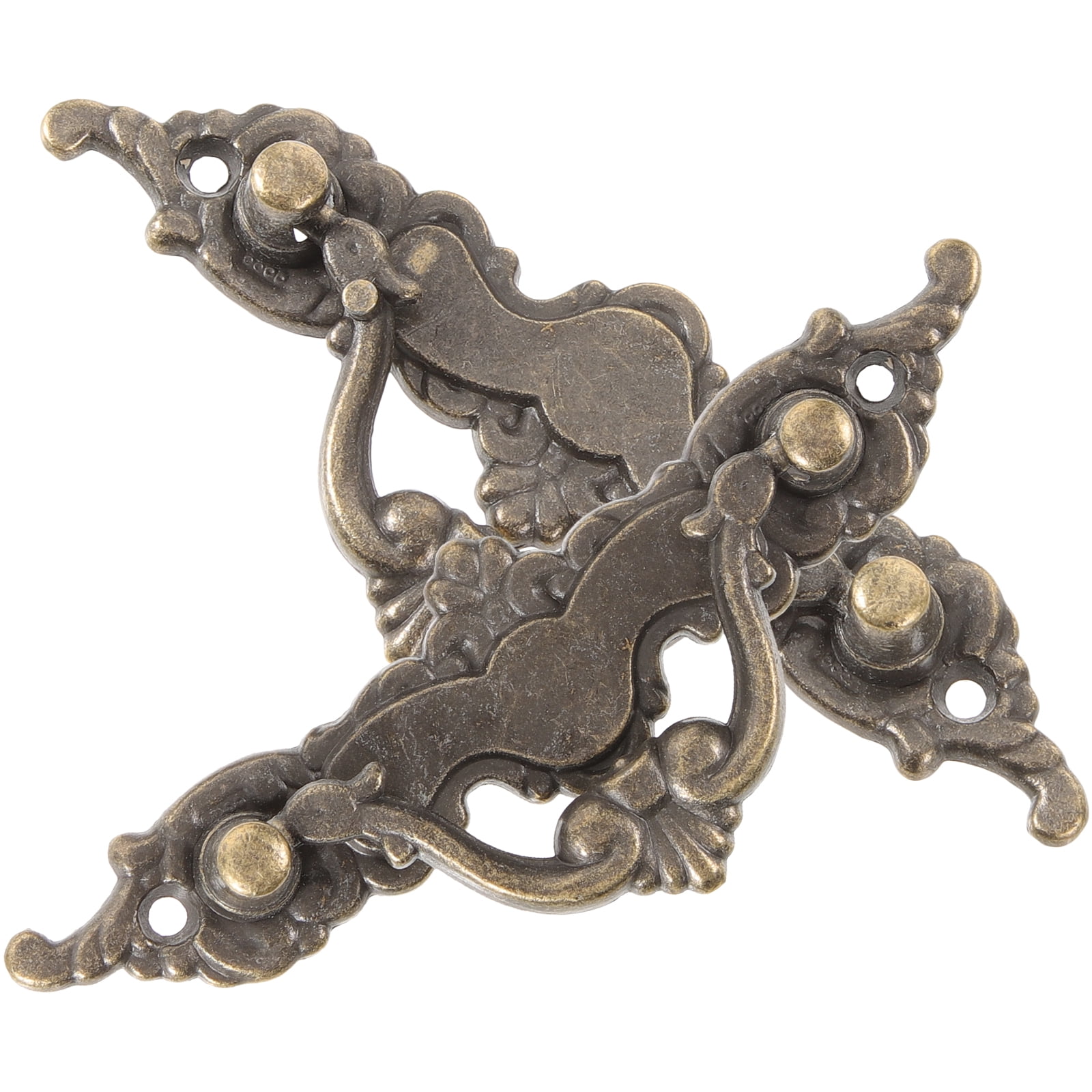Dophee 2Pcs Antique Bronze Cabinet Knobs | Vintage Drawer Pulls Handles 83mm X 31mm | Zinc Alloy With Screws For Furniture