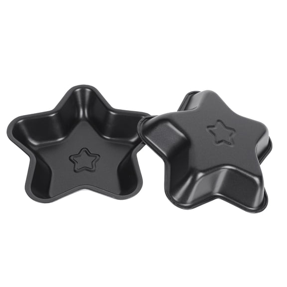 2 Pcs Cake Making Mold Shape Cookie Molds for Baking Pans Shapes Black