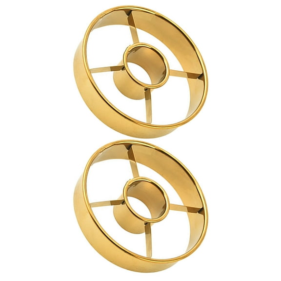 2 Pcs Mini Cake Mousse Molds Golden Mini Pie Pans Muffin Tins Non-Stick Bakeware Set