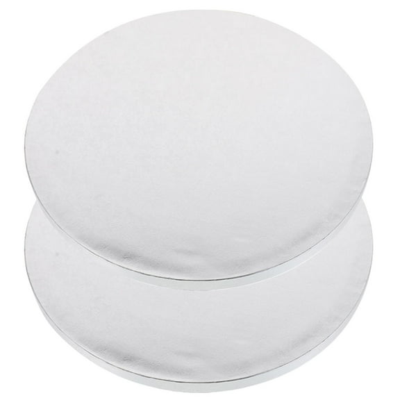 2 Pcs Cake Transfer Board Pan Round Parchment Paper 9 Inch Making Plate Accessory Bakery Supply DIY Aluminum Foil Drum