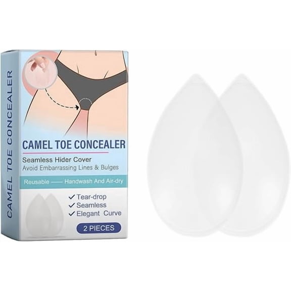 2 Pcs Camel Toe Concealer - Seamless Silicone Reusable Anti Camel Toe Pad(Q)