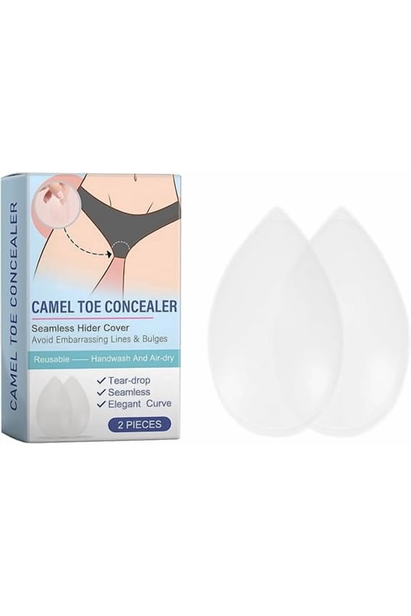 2 Pcs Camel Toe Concealer - Seamless Silicone Reusable Anti Camel Toe Pad(Q)