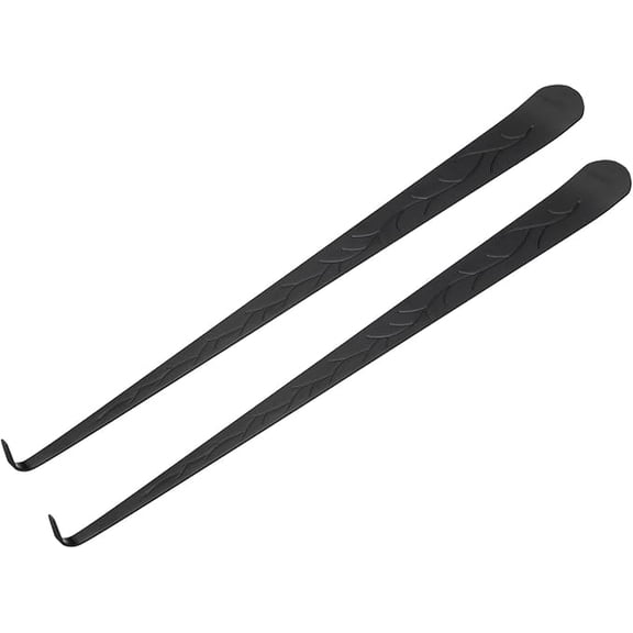 2 Pcs Candle Wick Dipper, Stainless Steel Candle Wick Hook, Flame Dipper Snuffer Extinguish Accessory Flat Design for Putting Out Flame Home Decor Gifts, Black