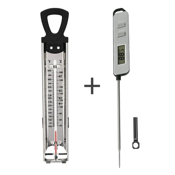 2 Pcs Candy Thermometer Deep Fry Paddle Thermometer with Pot Clip for Making Candy Or Deep